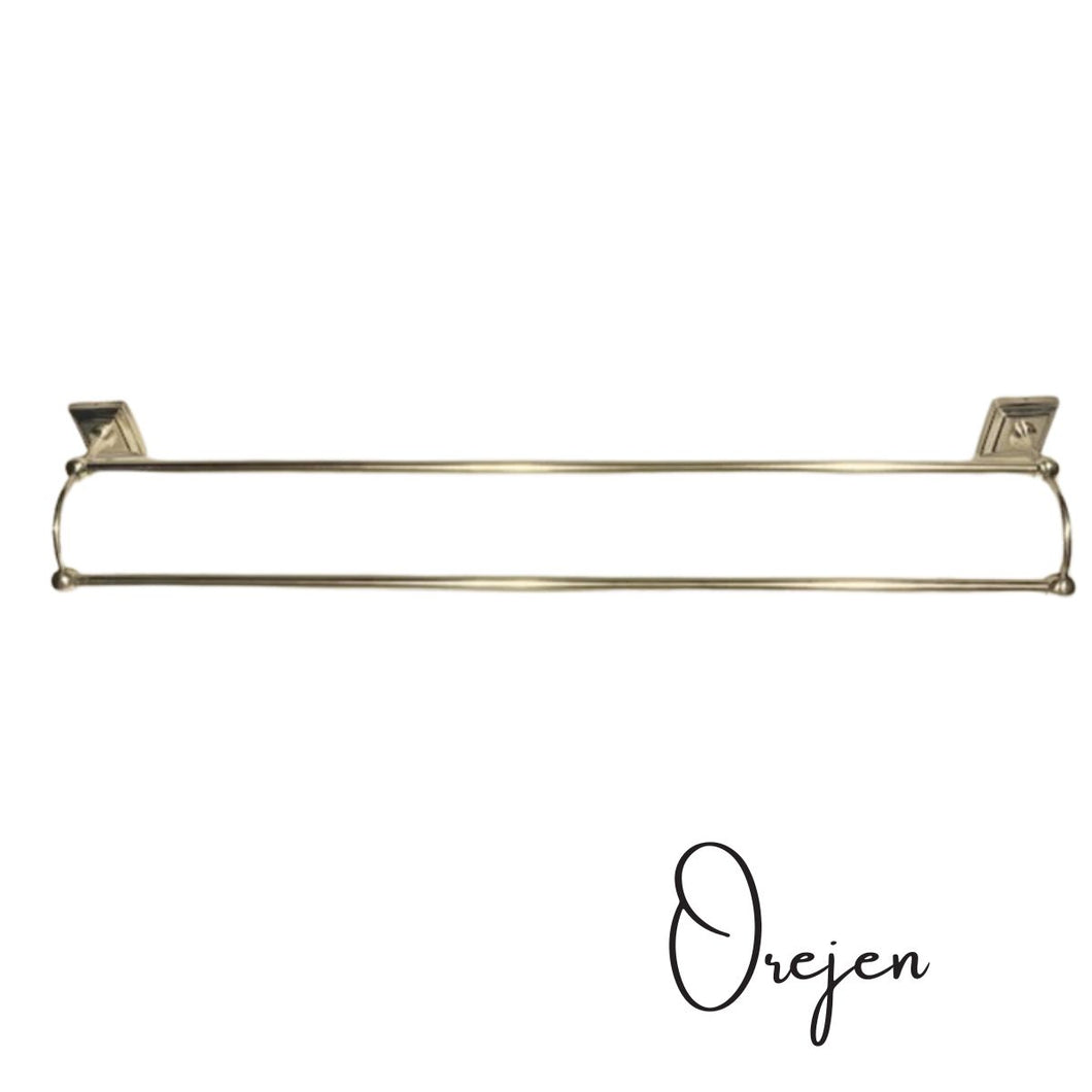 Square Back Double Towel Rail