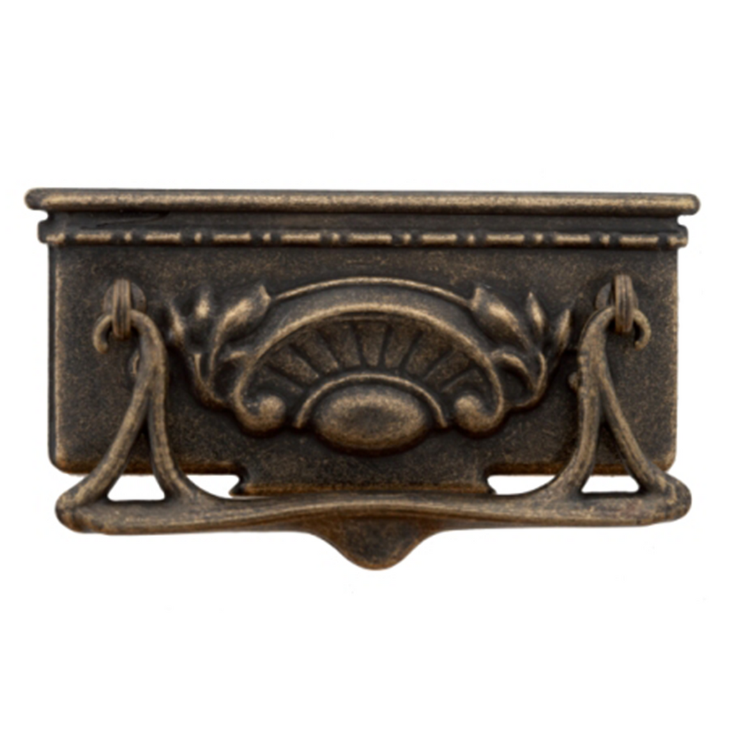 Traditional Vintage Old Hole Hider Drop Handle - 124mm x 65mm (CC = 90mm)