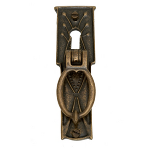 Long Backplate 6. Traditional Drop Handle With Keyhole - 96mm x 29mm