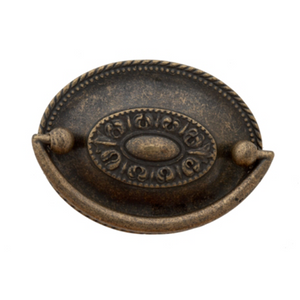 Traditional Vintage Oval Decorative Drop Handle - 82mm x 59mm (CC = 61mm)