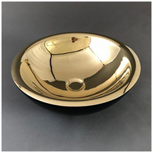 Load image into Gallery viewer, Double Skin Brass and Black  Basin - Counter top
