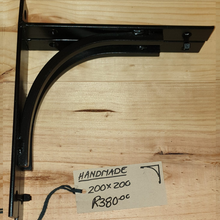 Load image into Gallery viewer, Black Steel Brackets - Square Crescent (Pair)
