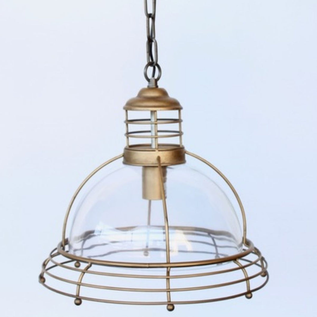 Brass and Clear Glass Light