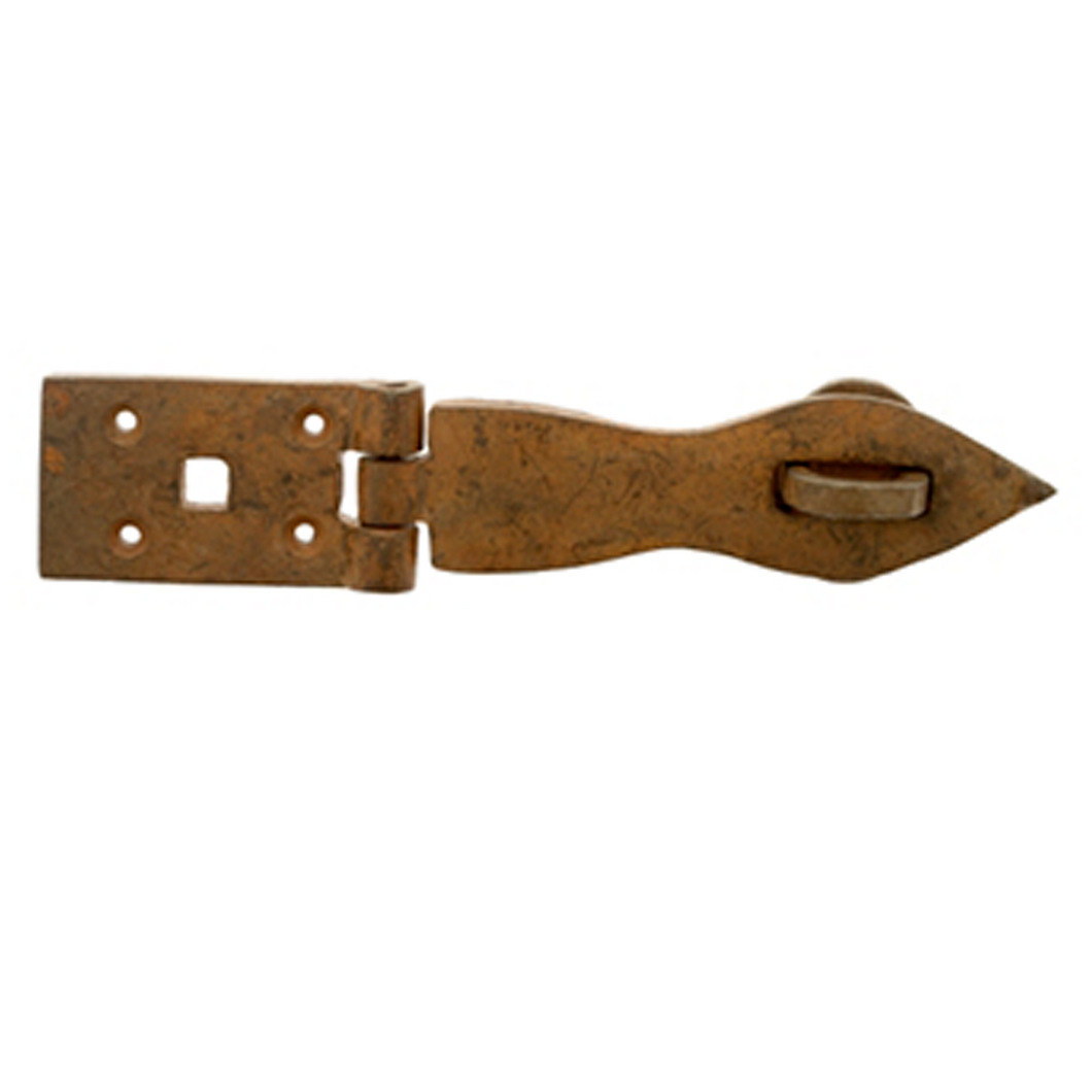 Rust Hasp and Staples - 219mm X 44mm