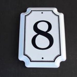 8 House Number Enamel