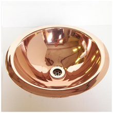 Load image into Gallery viewer, Single Skin Copper and Brass Basin Small Drop In
