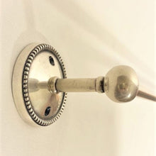 Load image into Gallery viewer, Beaded Round Single Towel Rail Pewter
