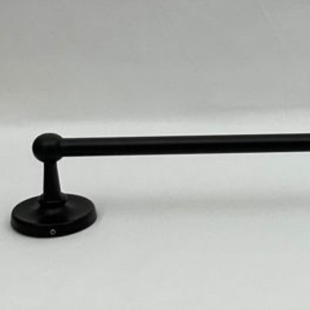 Black Towel Rail Raised Round Back