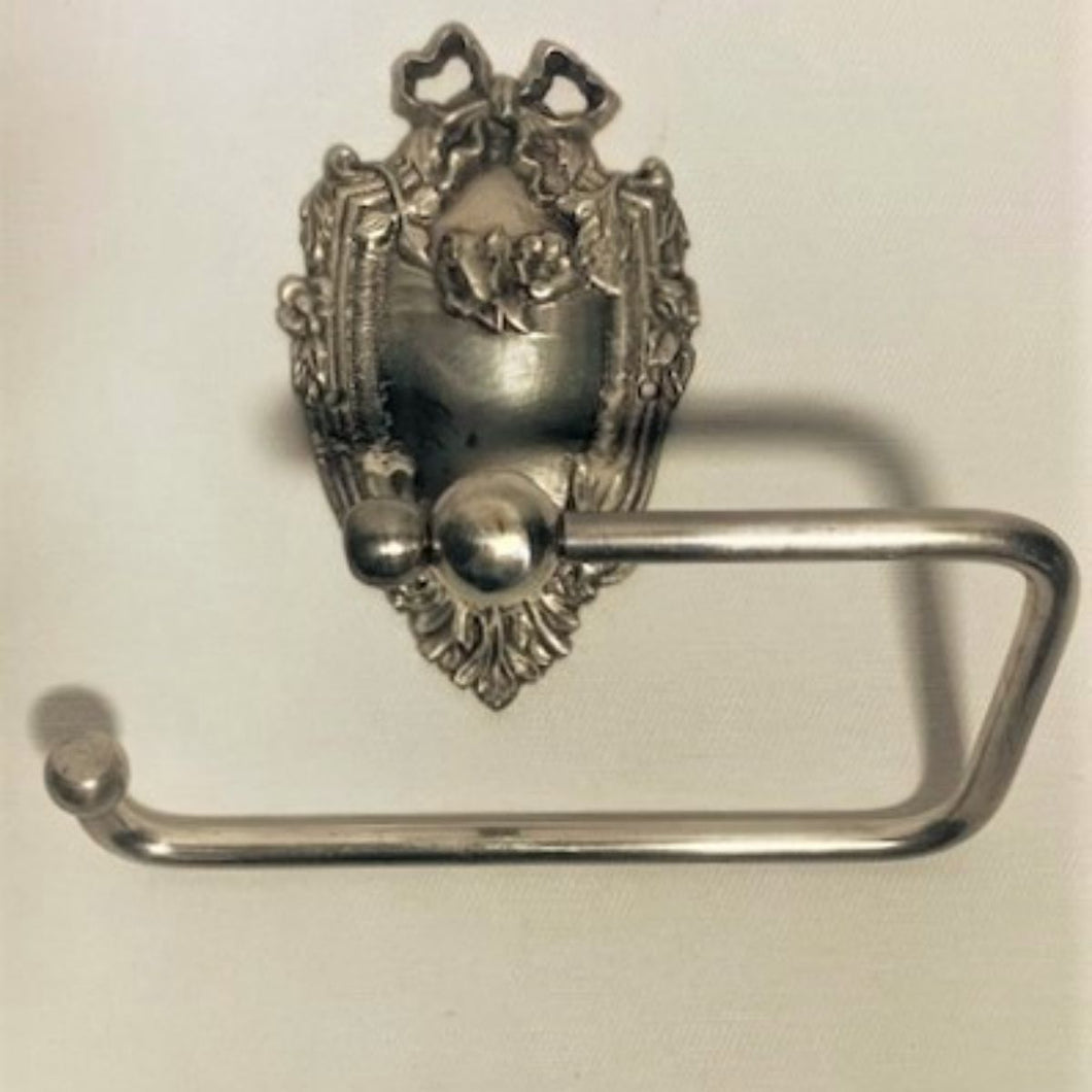 Bow Pewter Toilet Roll Holder