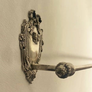Bow Pewter Toilet Roll Holder