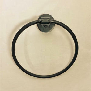 Black Towel Ring Flat Back