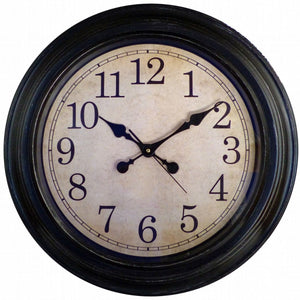 Black Clock with Sepia Face