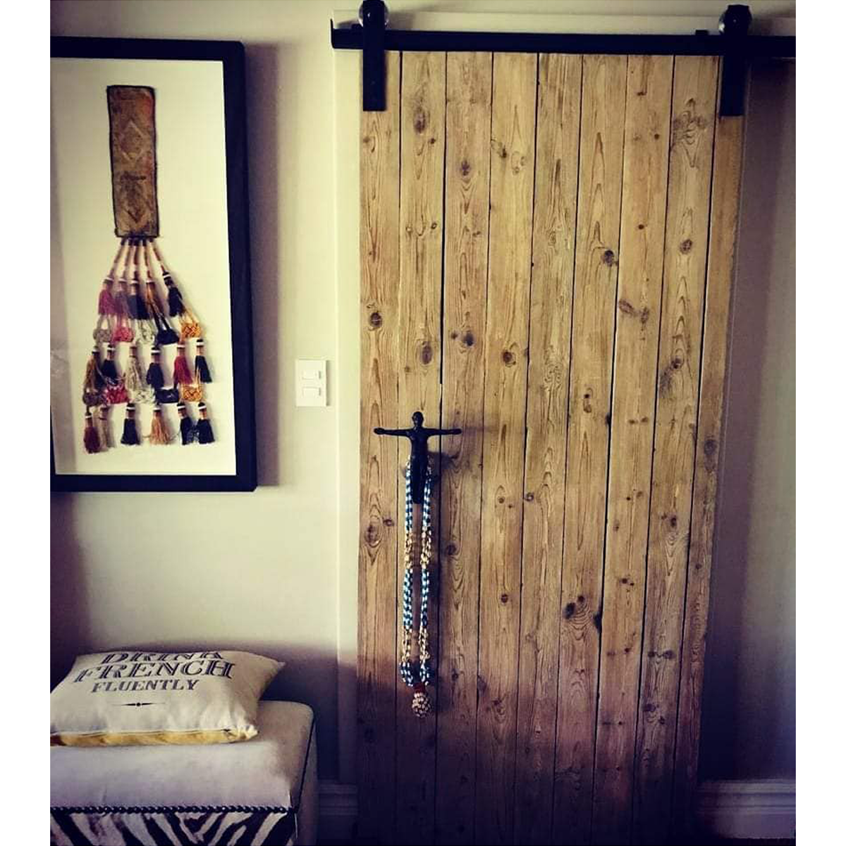 Internal Sliding Barn Door Whitewashed