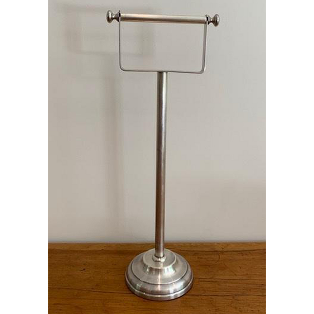 Pewter Free Standing Toilet Roll Holder Square
