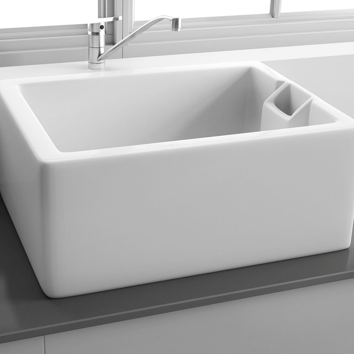 Butler Basin 6. Ceramic Single  with Overflow