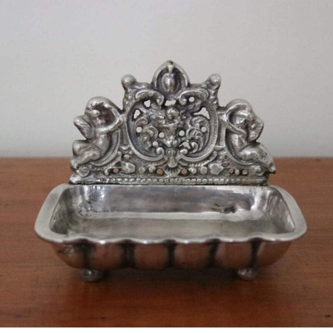 Soap Dish Square Pewter