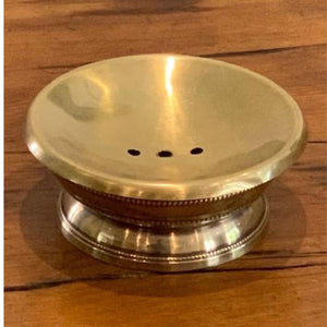 Beaded Soap Dish Brass