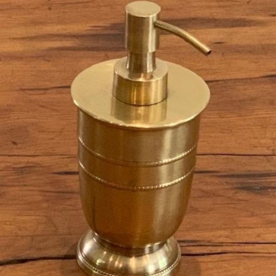 Beaded Soap Dispener Brass