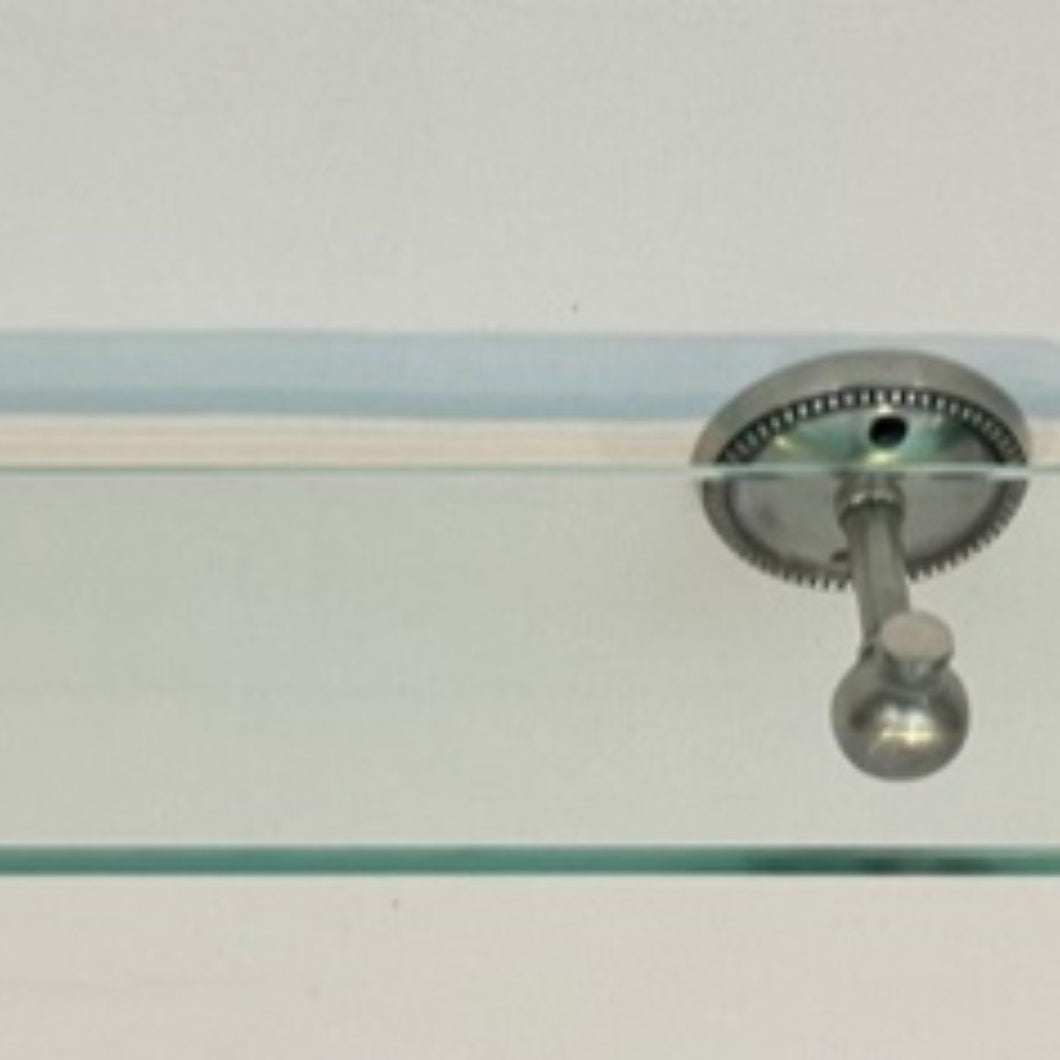 Round Beaded Glass Shelf