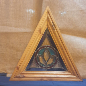 Wall Art Triangle with Stained Glass