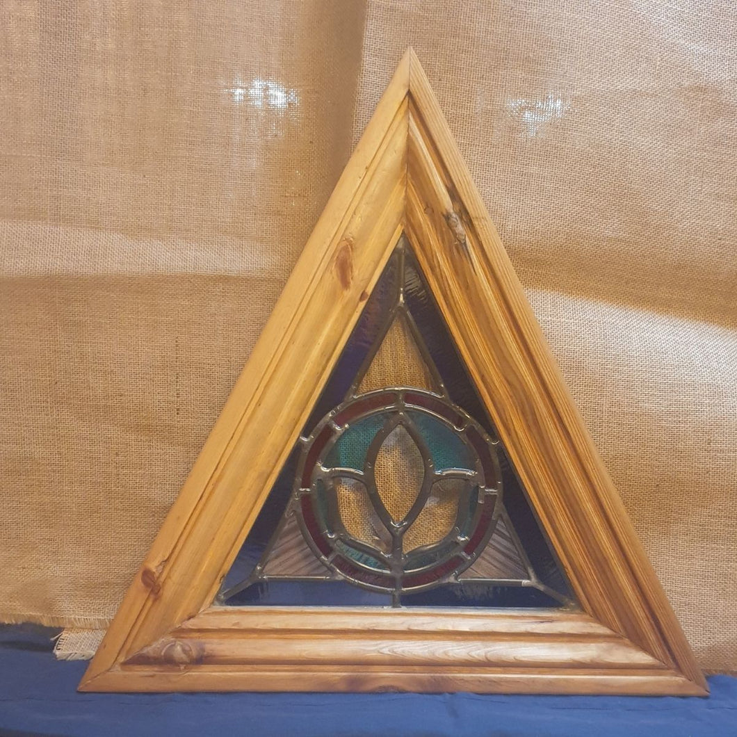 Wall Art Triangle with Stained Glass